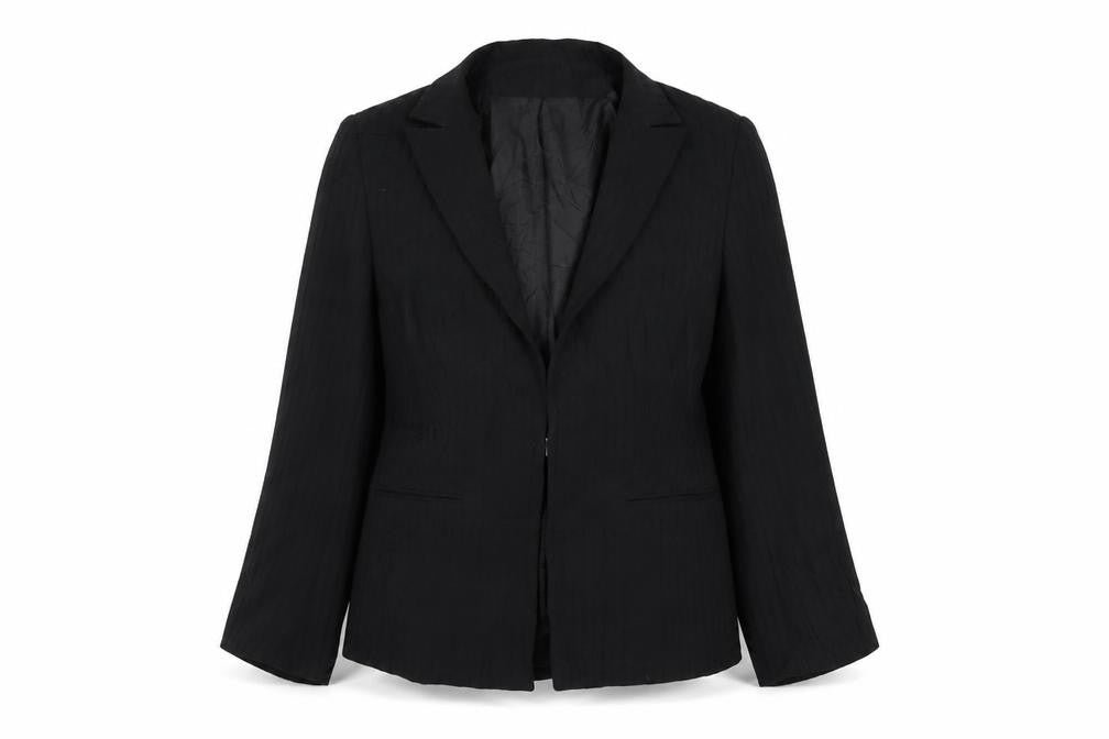 Bay Womens Black Jacket Blazer Size 14 Button