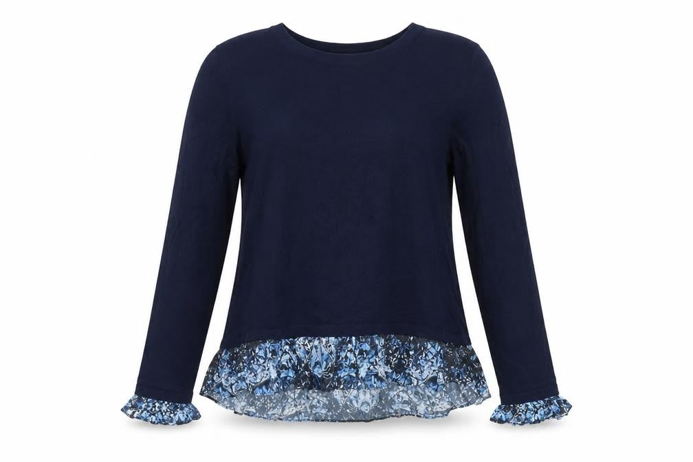 Preworn Womens Blue Round Neck Nylon Pullover Jumper Size M