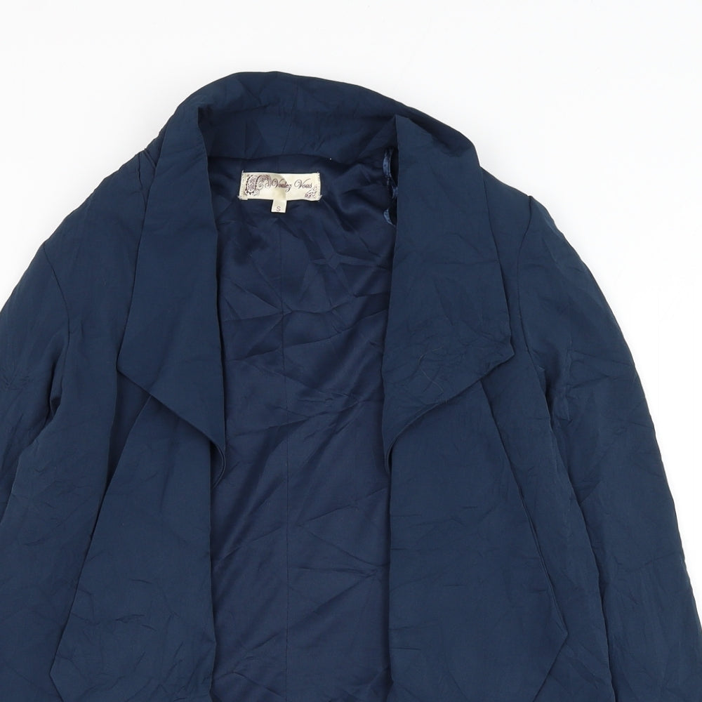 Voulez-Vous Womens Blue Jacket Blazer Size S