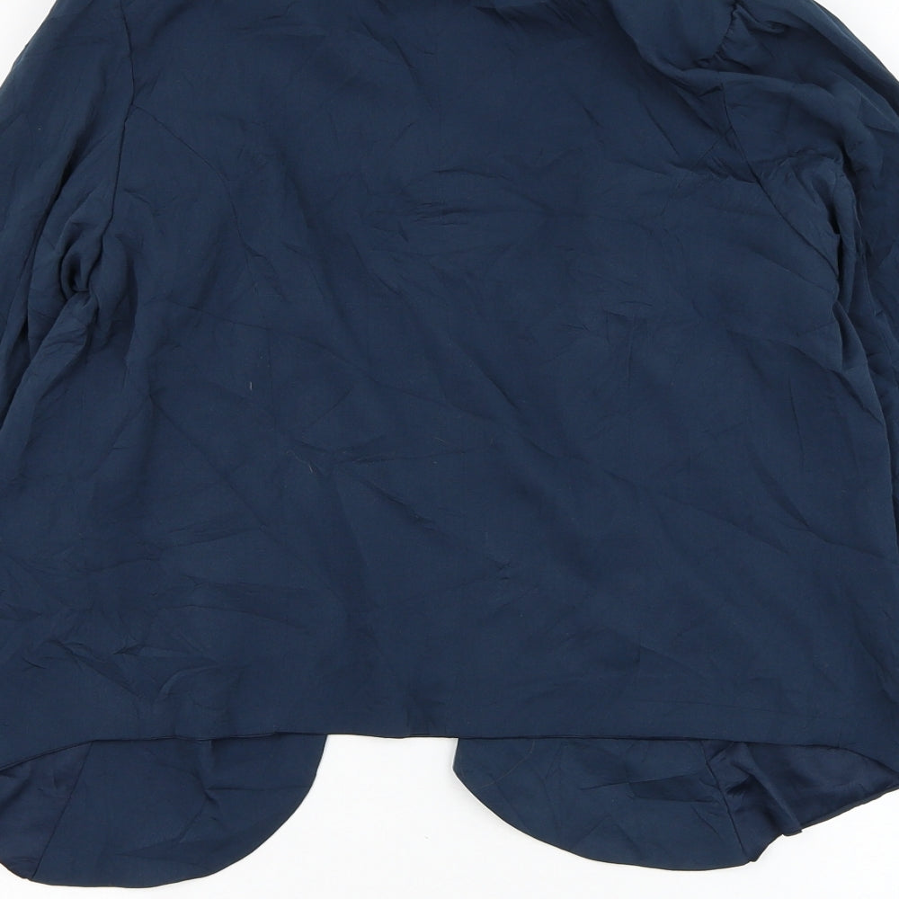 Voulez-Vous Womens Blue Jacket Blazer Size S