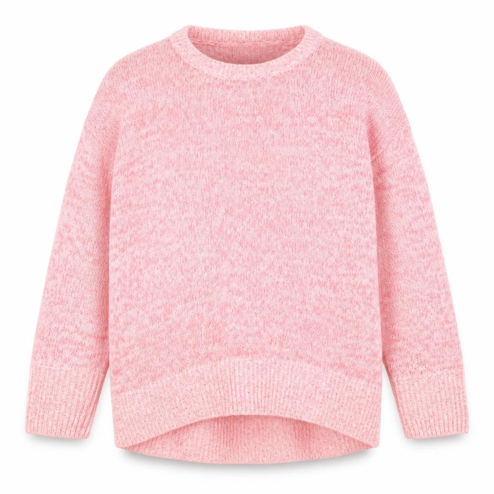 New Look Womens Pink Round Neck Acrylic Pullover Jumper Size M