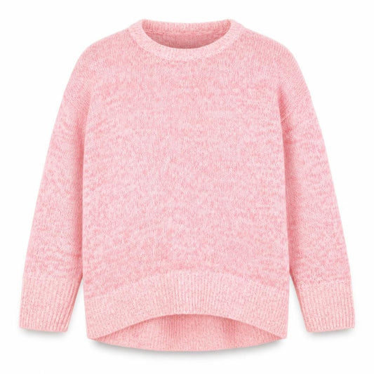 New Look Womens Pink Round Neck Acrylic Pullover Jumper Size M