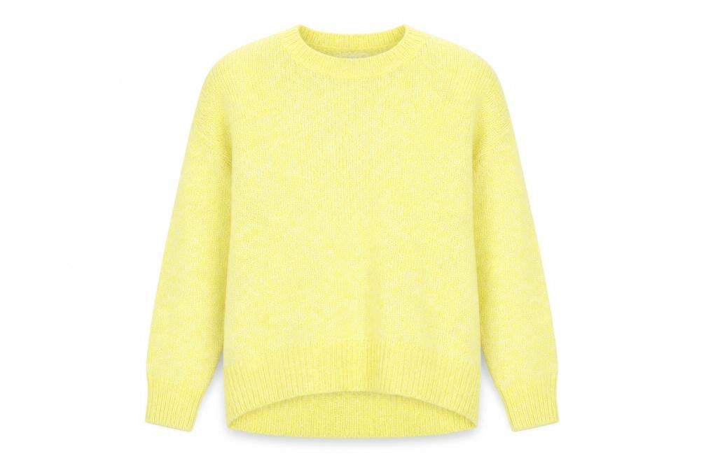 New Look Womens Yellow Round Neck Acrylic Pullover Jumper Size M
