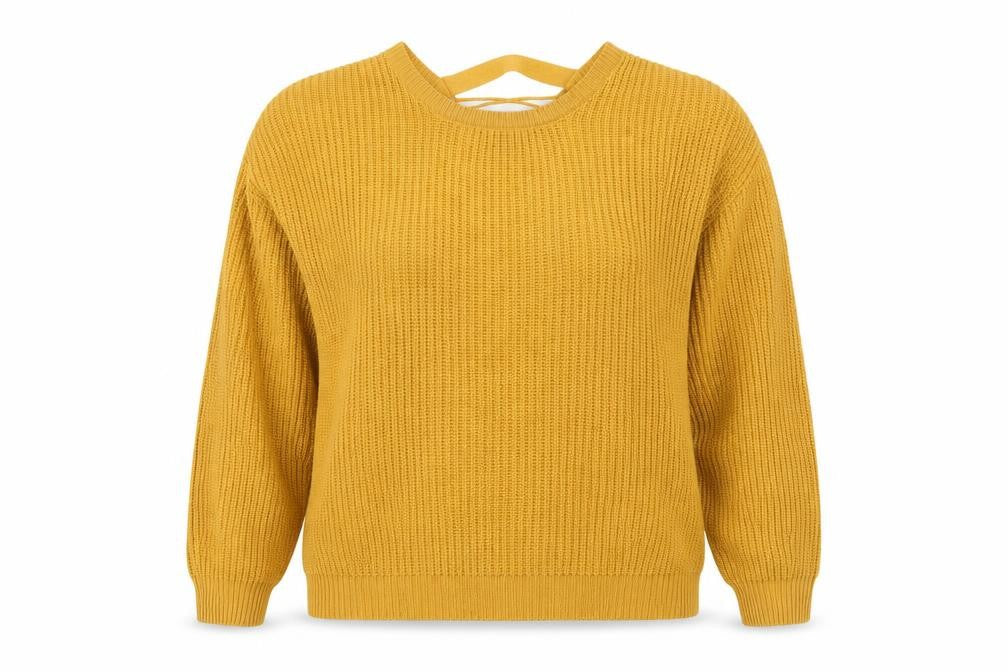 New Look Womens Yellow Round Neck Acrylic Pullover Jumper Size M
