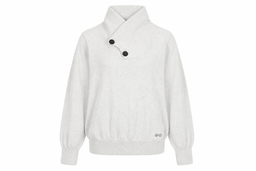 Crosshatch Womens Grey Roll Neck Cotton Pullover Jumper Size M