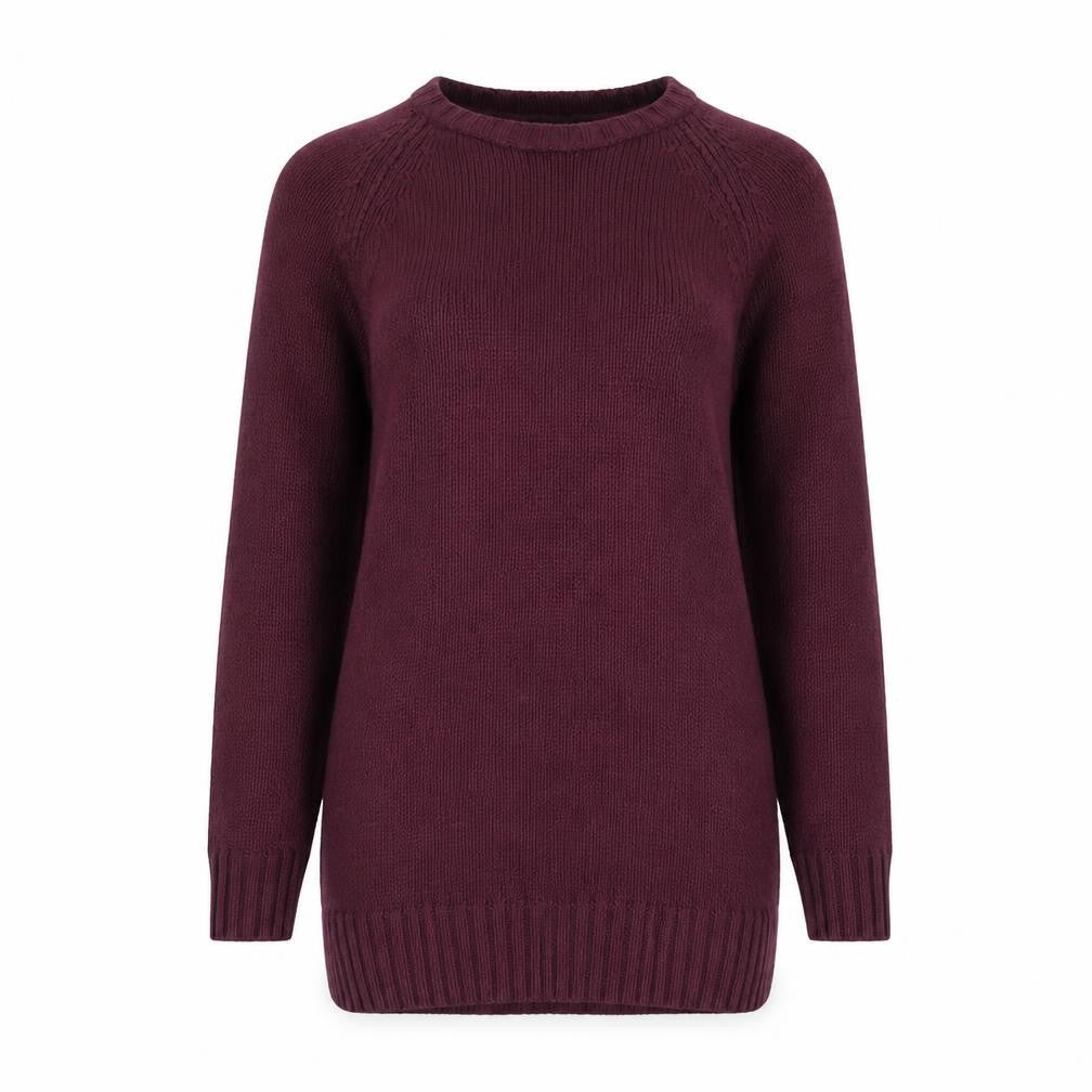 H&M Womens Purple Round Neck Acrylic Pullover Jumper Size XS