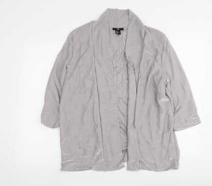 H&M Womens Grey Viscose Jacket Blazer Size M