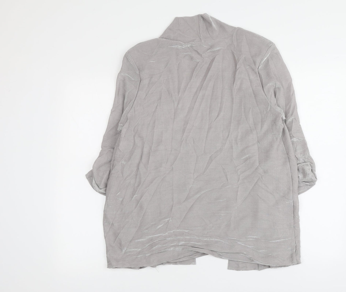 H&M Womens Grey Viscose Jacket Blazer Size M