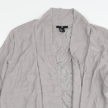 H&M Womens Grey Viscose Jacket Blazer Size M