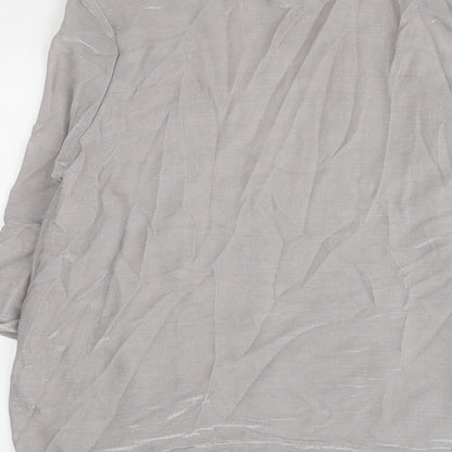 H&M Womens Grey Viscose Jacket Blazer Size M