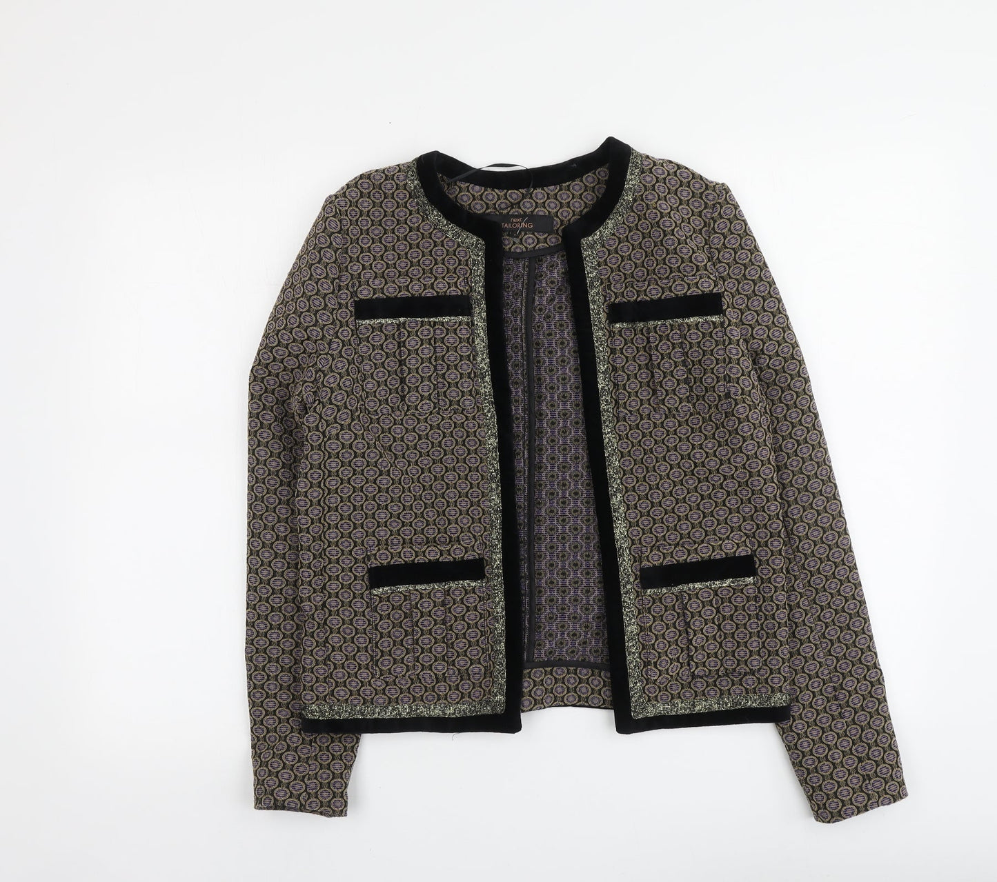 NEXT Womens Multicoloured Geometric Jacket Blazer Size 8
