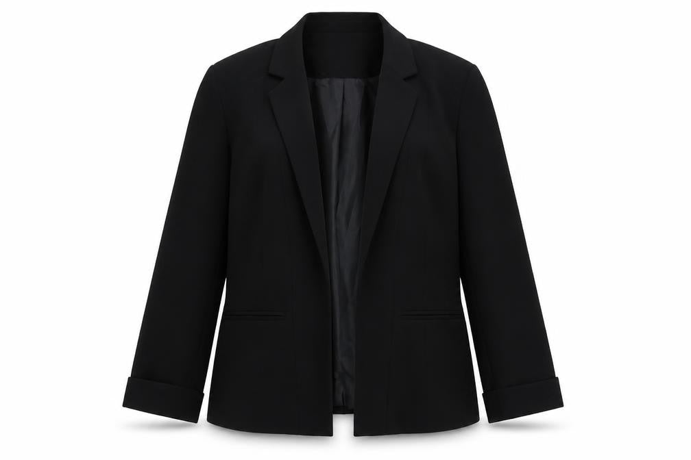 Atmosphere Womens Black Polyester Jacket Suit Jacket Size 12