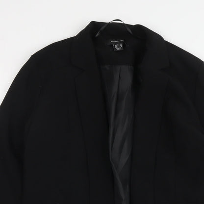 Atmosphere Womens Black Polyester Jacket Suit Jacket Size 12