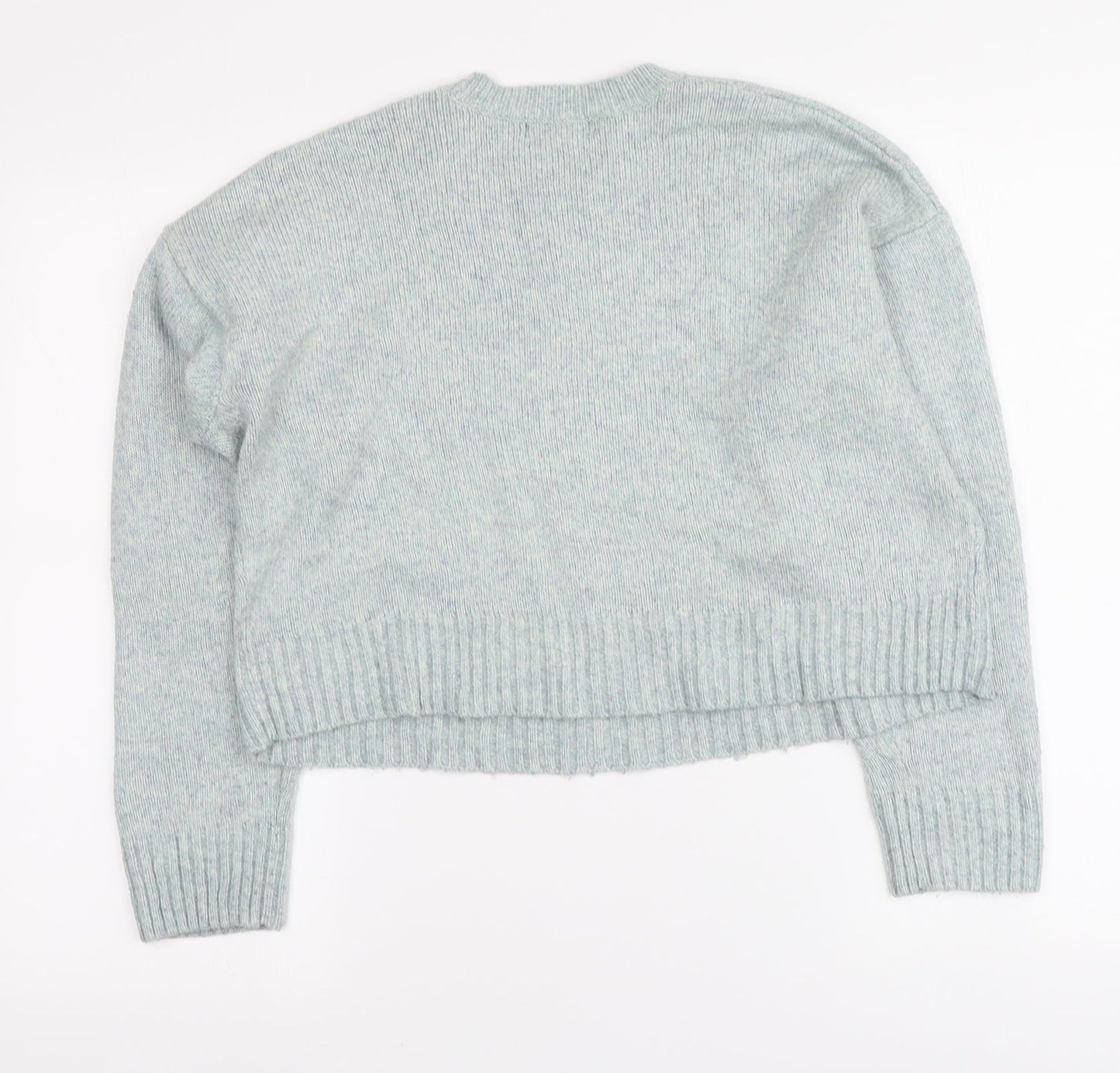 New Look Womens Blue Round Neck Acrylic Pullover Jumper Size M