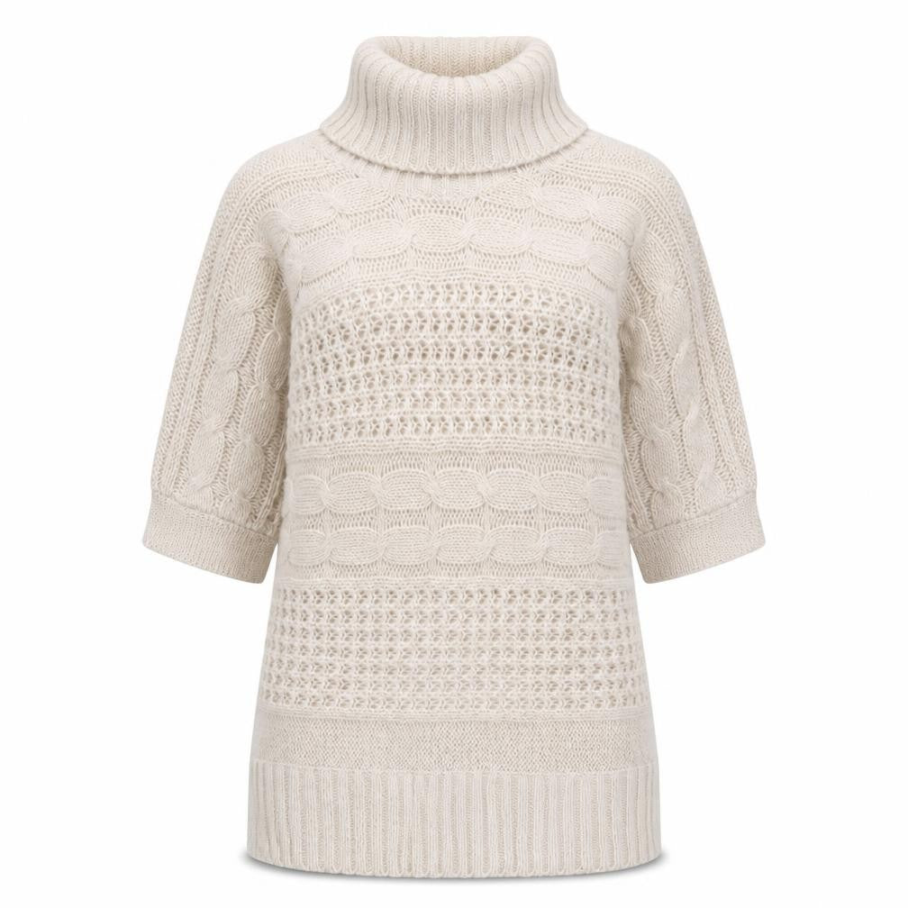 Bonmarché Womens Beige Roll Neck Acrylic Pullover Jumper Size L