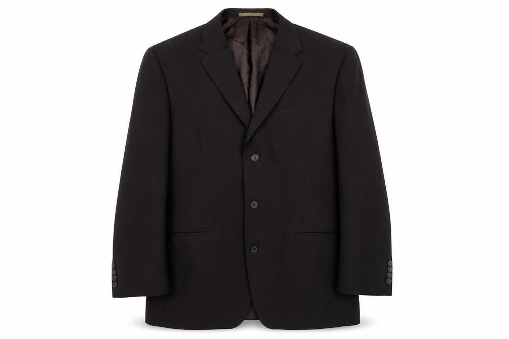 NEXT Mens Brown Striped Polyester Jacket Blazer Size 42