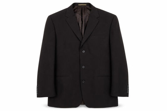 Next Mens Brown Striped Polyester Jacket Blazer Size 42