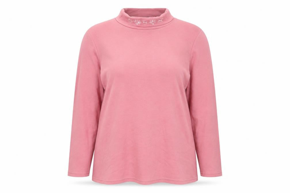 Afibel Womens Pink Roll Neck Acrylic Pullover Jumper Size 16