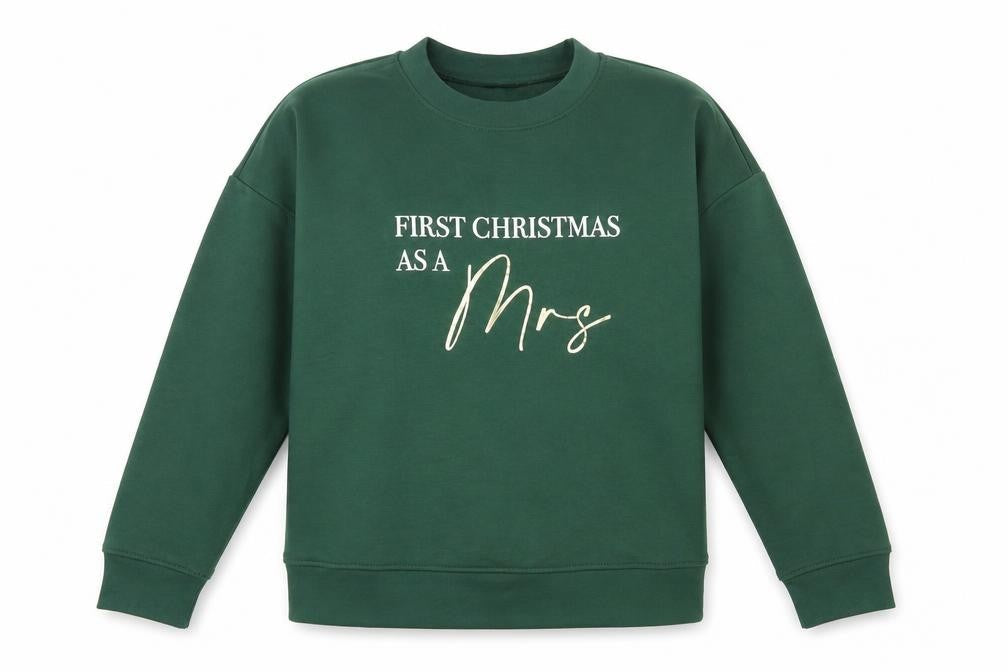 Primark Womens Green Cotton Pullover Sweatshirt Size 10 Pullover - Christmas