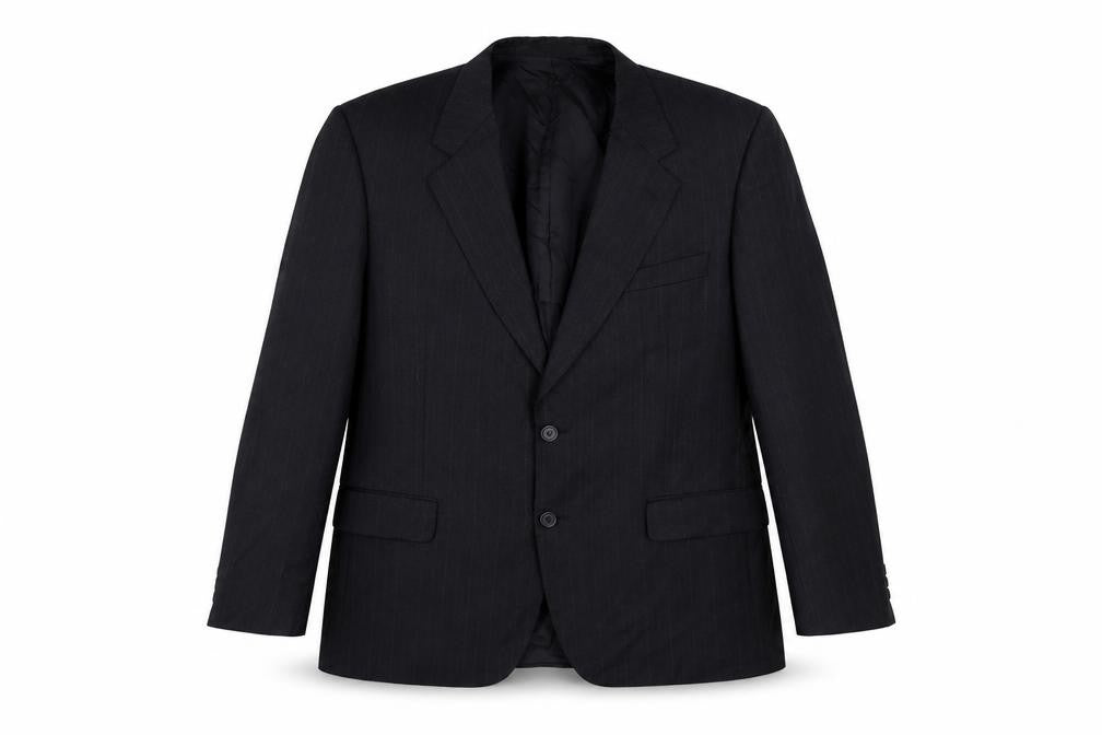 Marks & Spencer Mens Grey Striped Wool Jacket Blazer Size 40