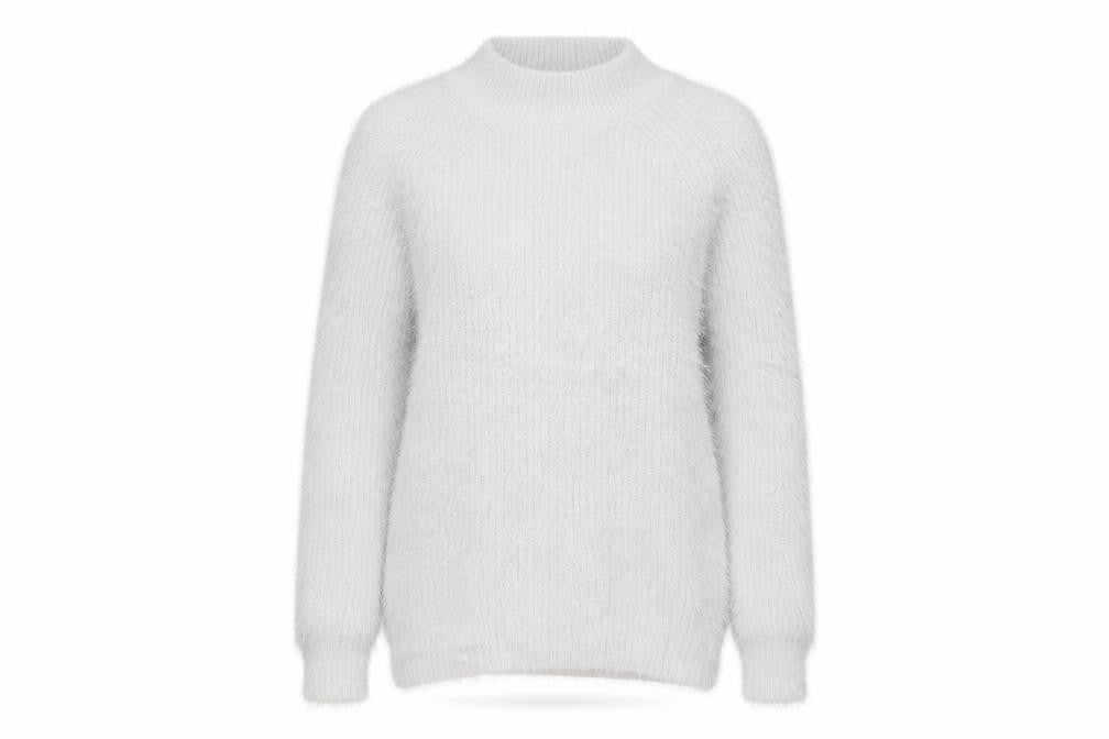 Primark Womens Grey Mock Neck Nylon Pullover Jumper Size 4