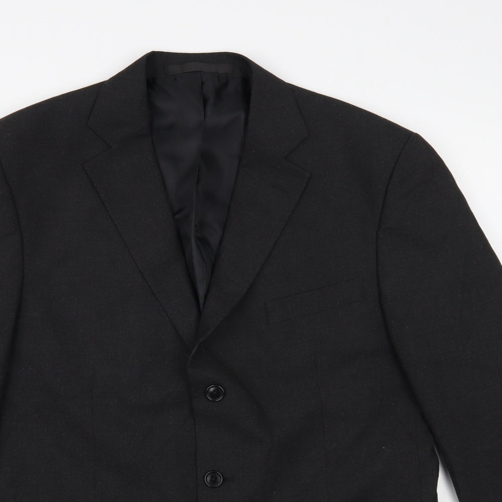 Marks and Spencer Mens Grey Polyester Jacket Blazer Size 40