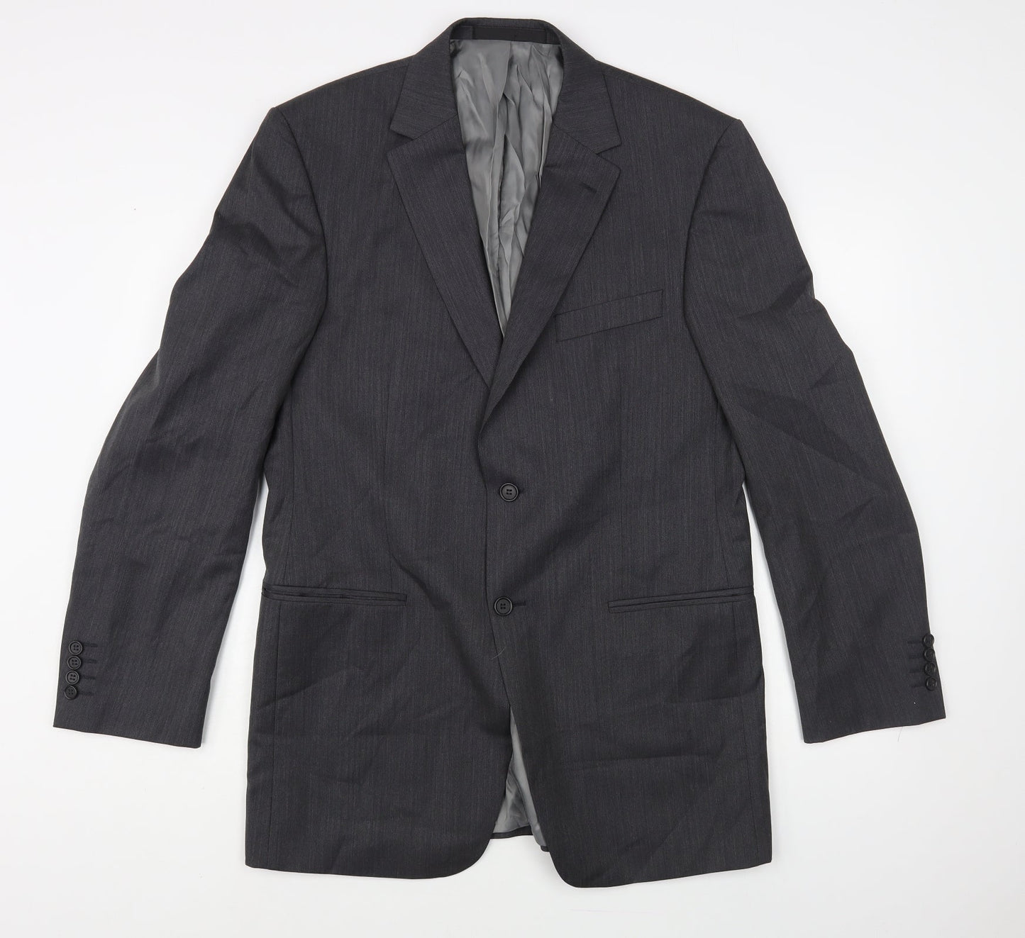 Marks and Spencer Mens Grey Wool Jacket Blazer Size 40