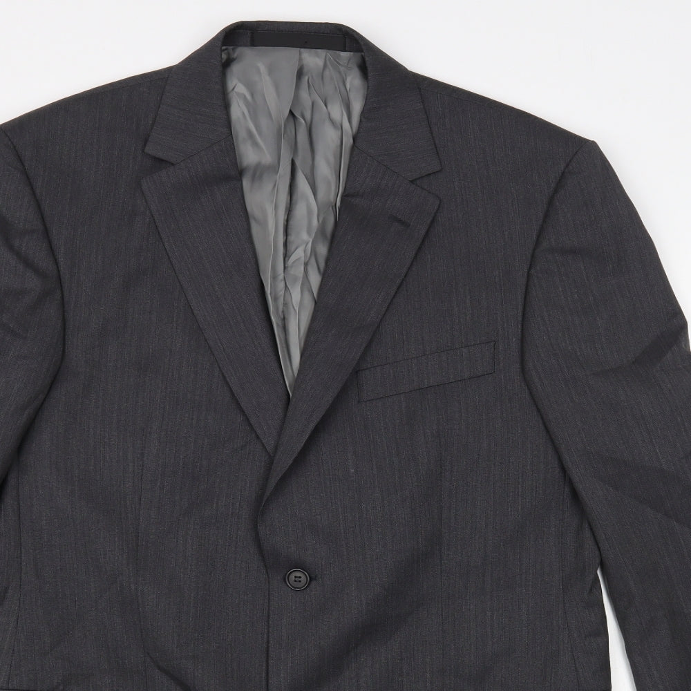 Marks and Spencer Mens Grey Wool Jacket Blazer Size 40