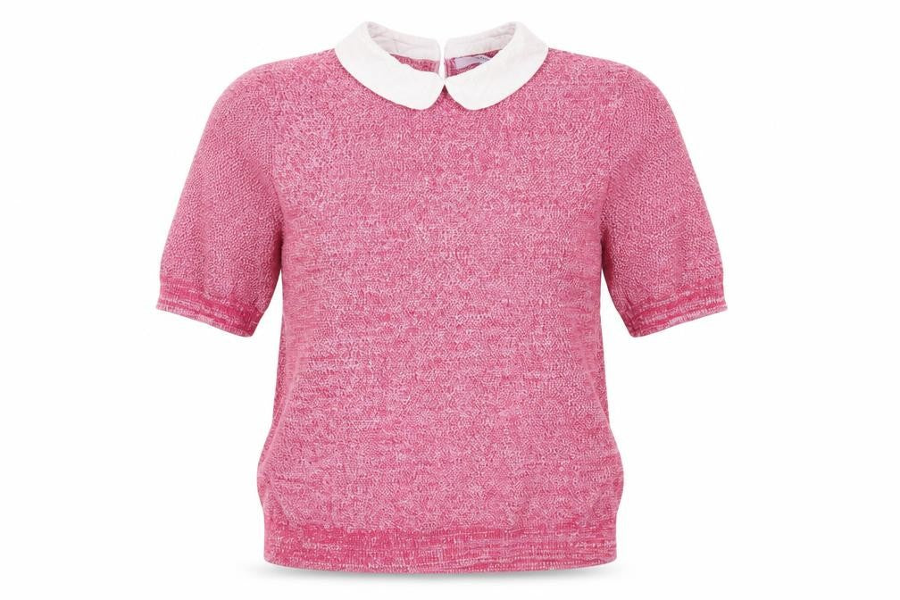 NEXT Womens Pink Collared Cotton Pullover Jumper Size 8