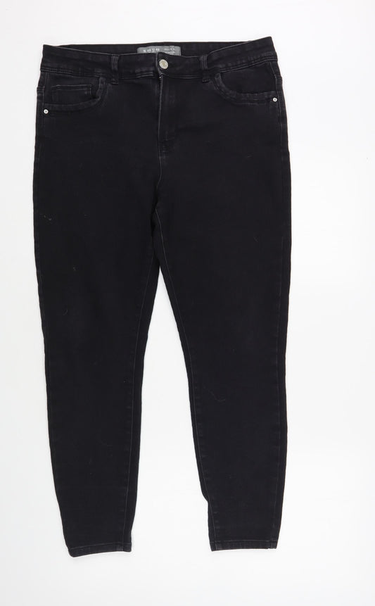 Denim Co. Womens Black Cotton Skinny Jeans Size 16 L27 in Regular Button