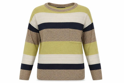 Next Womens Multicoloured Round Neck Striped Viscose Pullover Jumper Size 10
