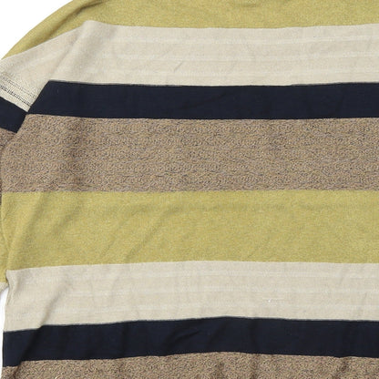 Next Womens Multicoloured Round Neck Striped Viscose Pullover Jumper Size 10