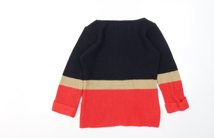 Next Womens Multicoloured Round Neck Acrylic Pullover Jumper Size 6