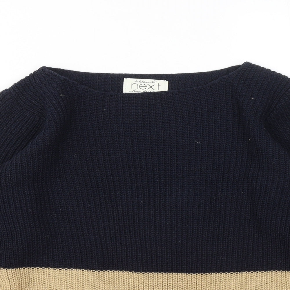 NEXT Womens Multicoloured Round Neck Acrylic Pullover Jumper Size 6