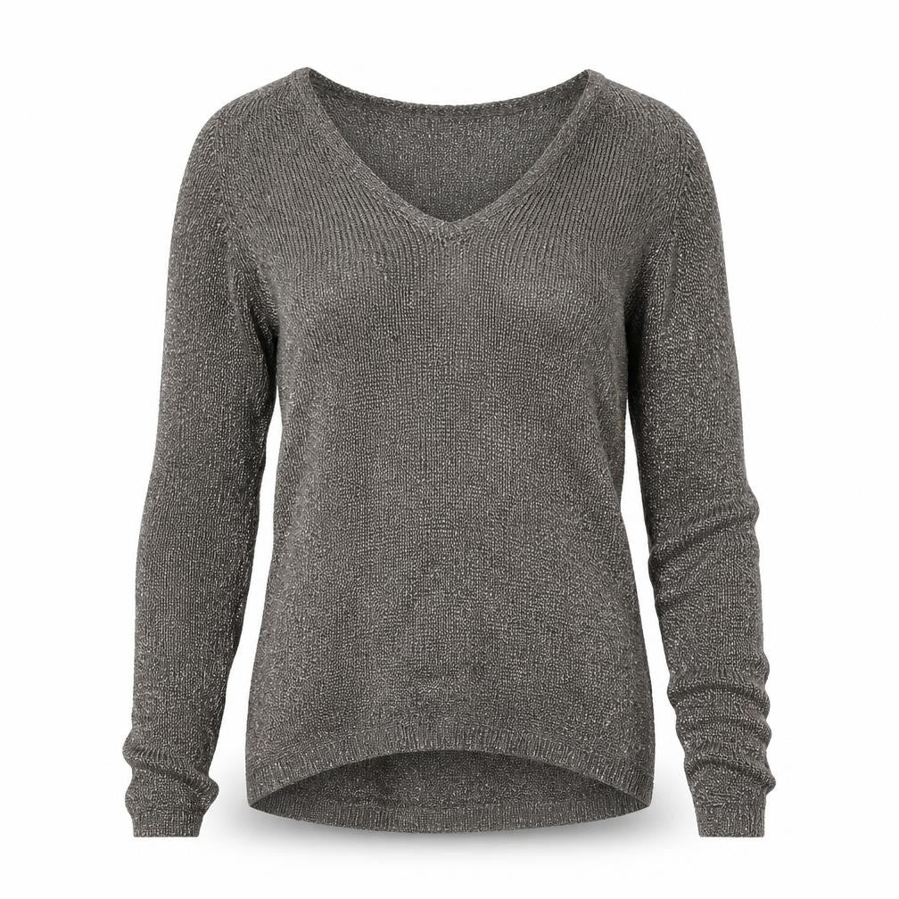 NEXT Womens Gold V-Neck Viscose Pullover Jumper Size 10