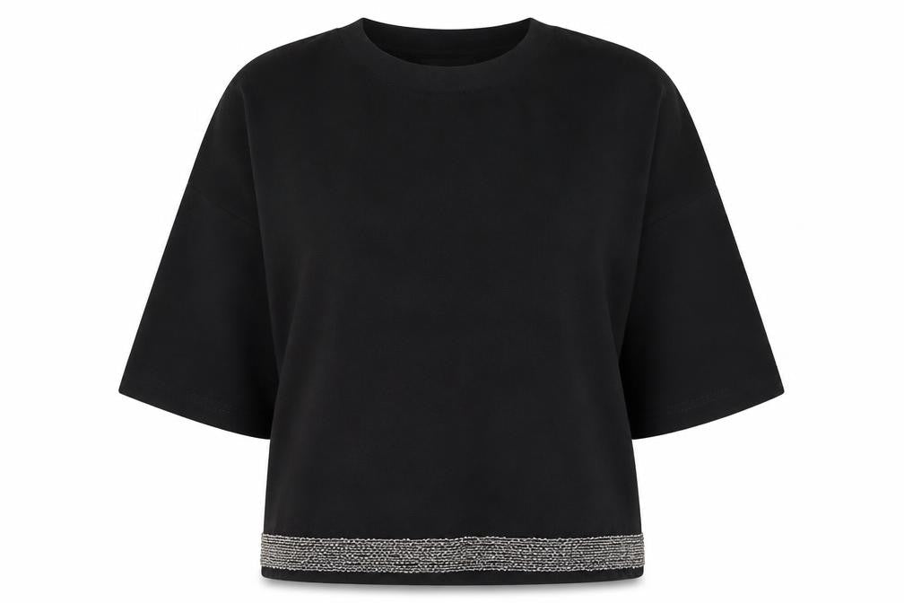 NEXT Womens Black Round Neck Viscose Pullover Jumper Size 14