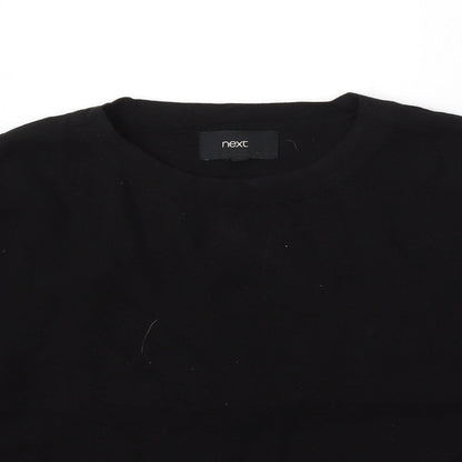 Next Womens Black Round Neck Viscose Pullover Jumper Size 14
