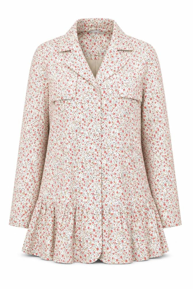 Debenhams Womens Multicoloured Floral Jacket Coat Size 12 Button