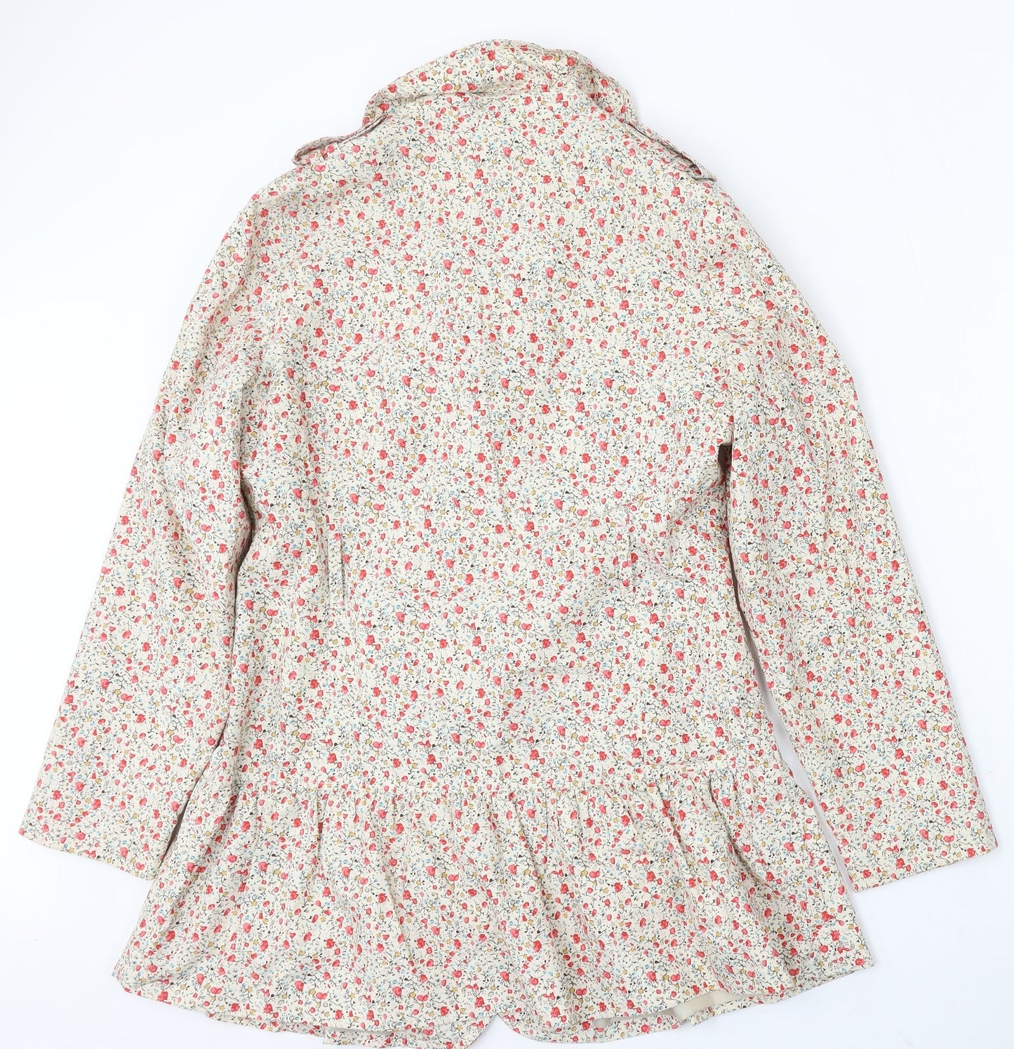 Debenhams Womens Multicoloured Floral Jacket Coat Size 12 Button