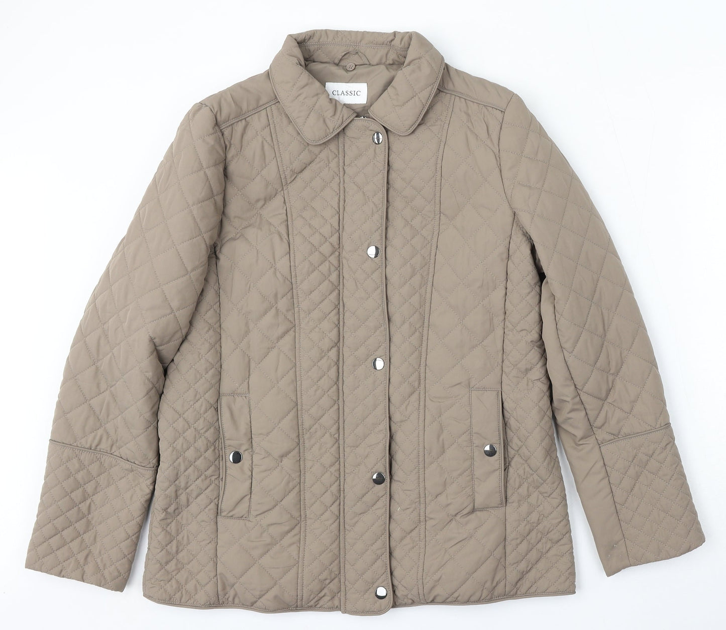 Marks and Spencer Womens Beige Jacket Coat Size 12 Zip