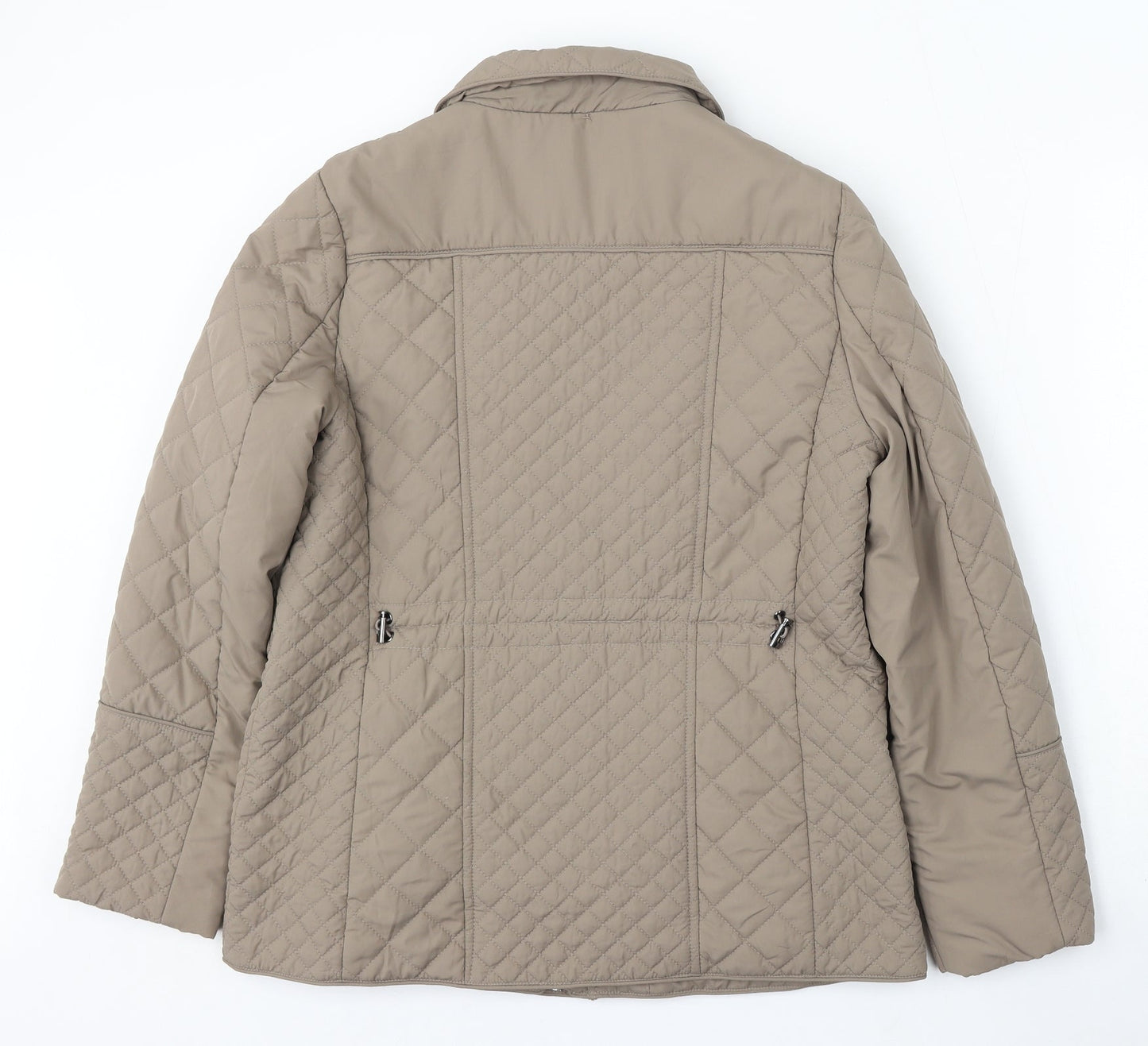 Marks and Spencer Womens Beige Jacket Coat Size 12 Zip