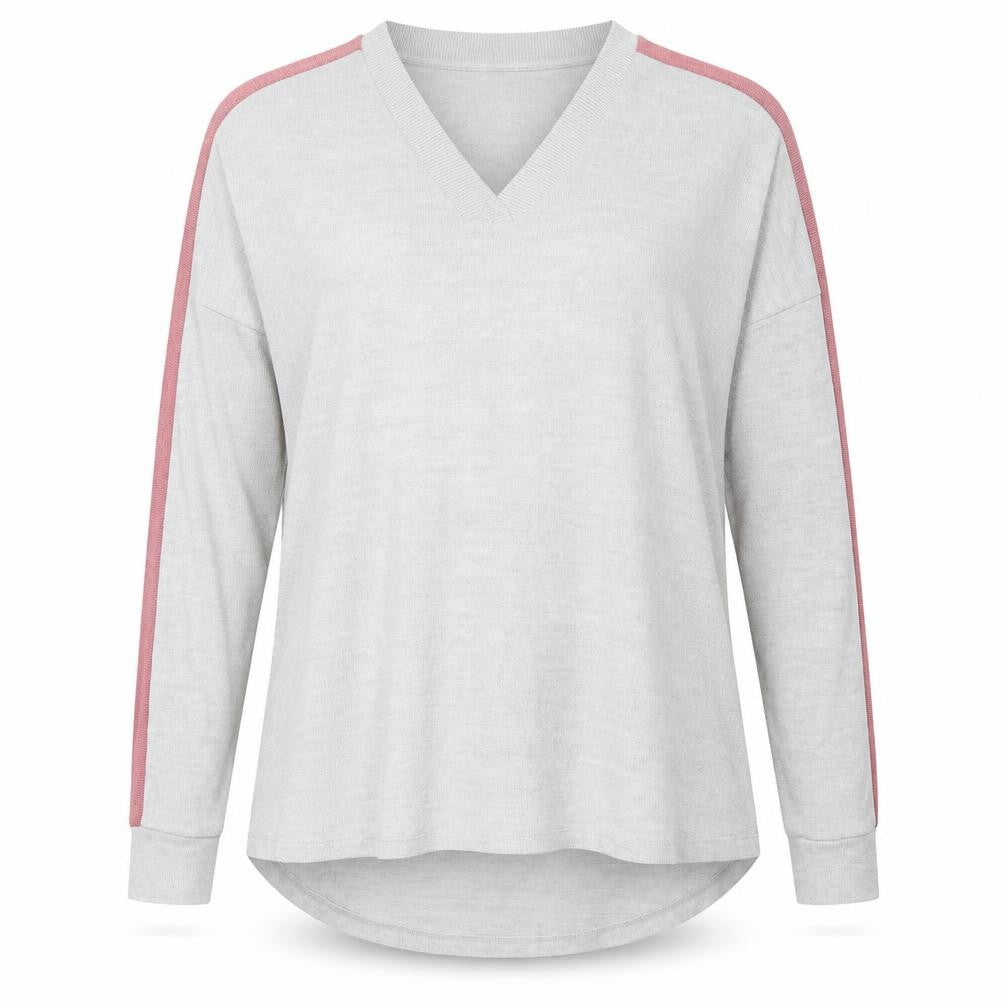 NEXT Womens Grey V-Neck Viscose Pullover Jumper Size 12