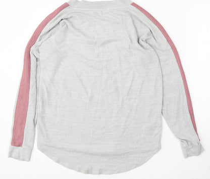 Next Womens Grey V-Neck Viscose Pullover Jumper Size 12