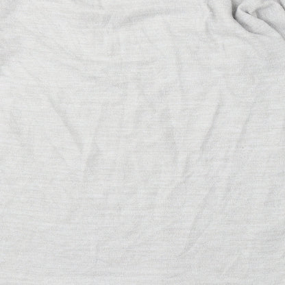 Next Womens Grey V-Neck Viscose Pullover Jumper Size 12