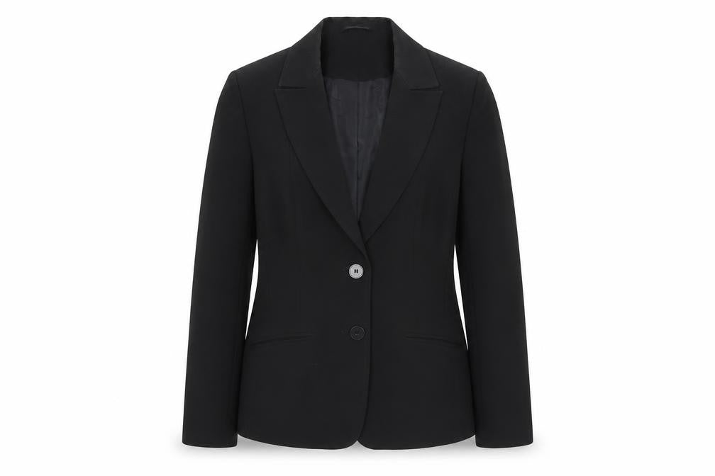 New Look Womens Black Polyester Jacket Suit Size 14
