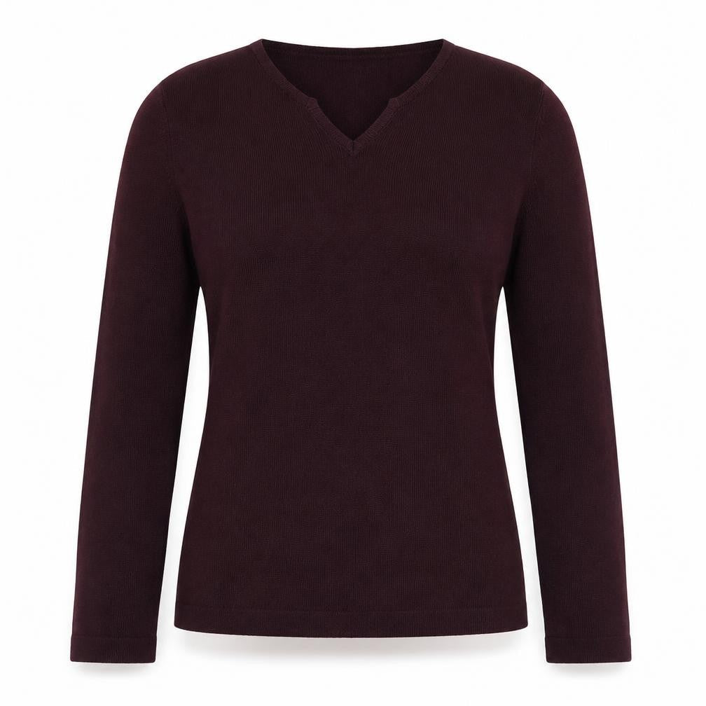 George Womens Purple V-Neck Acrylic Pullover Jumper Size 12