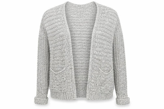 Hollister Womens Grey V-Neck Cotton Cardigan Jumper Size XS