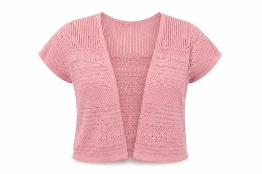 Primark Womens Pink V-Neck Cotton Cardigan Jumper Size 12 - 12-14