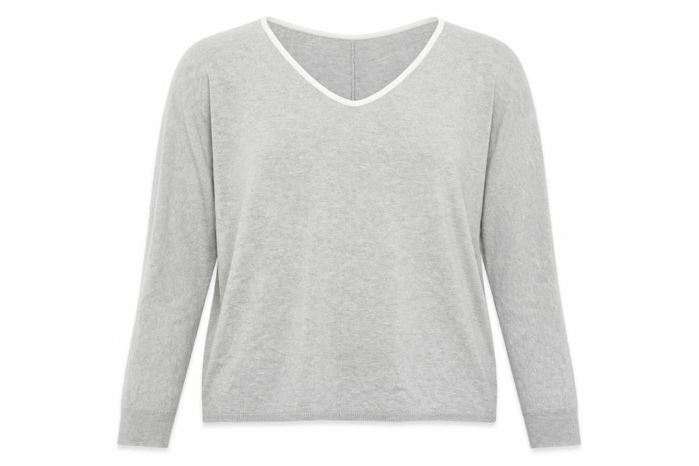 Gap Womens Grey Round Neck Cotton Pullover Jumper Size L