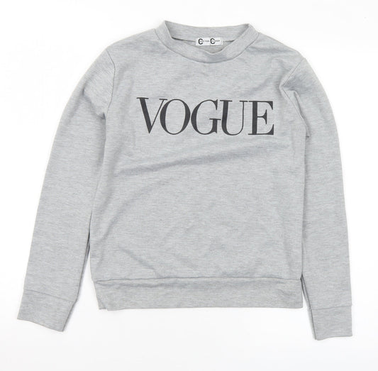 Cotton Candy Womens Grey Polyester Pullover Sweatshirt Size S - S/M Vogue